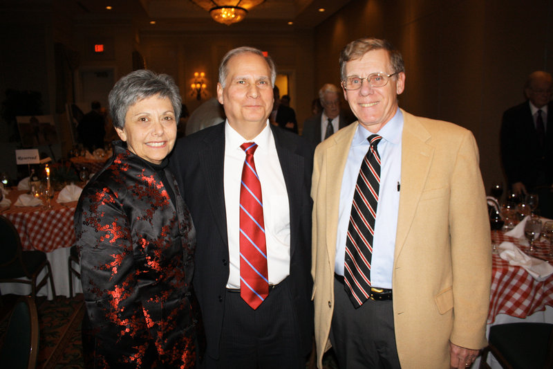 Evelyn Silver, Maine Supreme Judicial Court Associate Justice Warren Silver and Larry Benoit, who was Baldacci’s chief of staff when he was in Congress