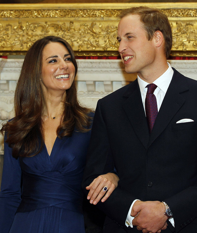 Prince William and his fiancee, Kate Middleton, pose after becoming engaged. References to Middleton as a commoner are igniting heated debate about pedigree and status in Britain.