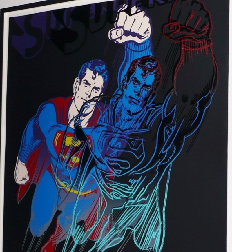 Andy Warhol’s “Superman” print, in detail here, is among $750,000 worth of iconic artwork, watches and jewelry stolen from a beef fortune heir’s home in New York’s Meatpacking District.