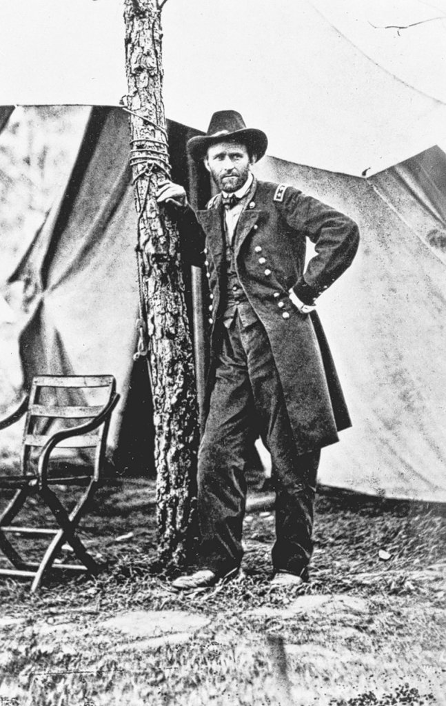 U.S. Gen. Ulysses S. Grant poses at Cold Harbor, Va., almost a year after capturing Vicksburg, a turning point for the Union in the Civil War.