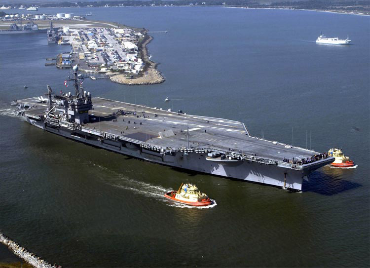 A U.S. Navy photo of the USS John F. Kennedy before it was decommissioned.