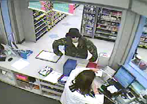 Police believe this photo from a surveillance video shows Jessie LaValle robbing the Naples Rite Aid Pharmacy.