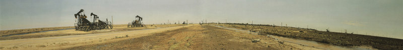 “In the High Island Oil Field, February, After the Passage of a Cold Front,” 1990, 120 inches by 16 inches, oil on canvas