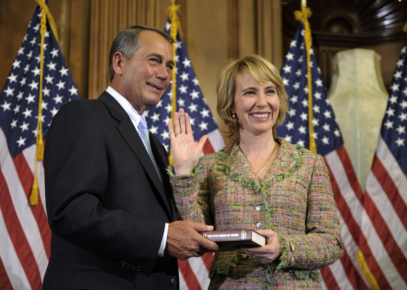 House Speaker John Boehner and Rep. Gabrielle Giffords