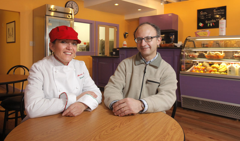 Mariagrazia Zanardi and her husband, Donato Giovine, opened Gorgeous Gelato last month after a carefully orchestrated move from Milan. Among other reasons, they decided Portland would be a good place to raise their two children.