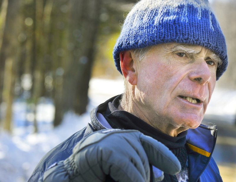 Chuck Mainville helped create trail system at Merrymeeting Fields Preserve.