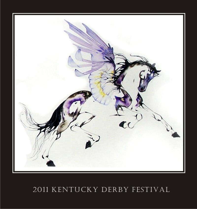 Sarah Lynn Richards’ depiction of Pegasus, which she created for the 2011 Derby Festival.
