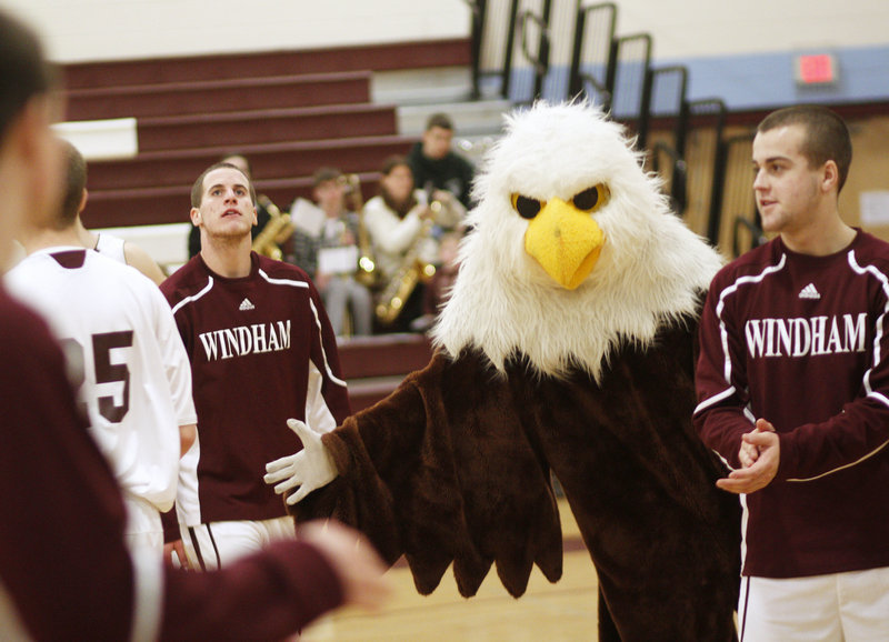 Chris Frost became the mascot at Windham High two years ago and has been entertaining fans ever since at football and basketball games.
