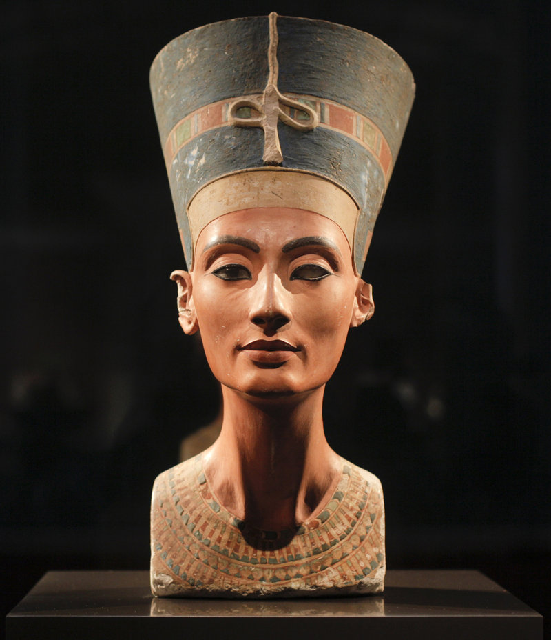 The 3,300-year-old bust of Queen Nefertiti.