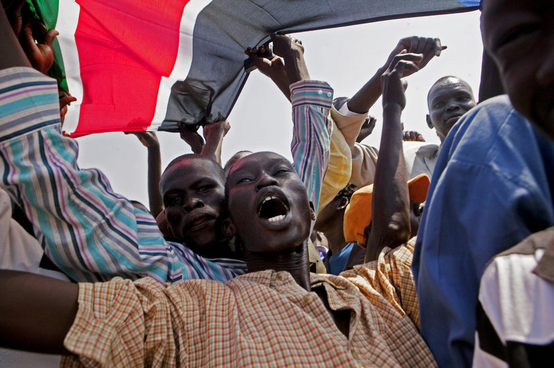 Southern Sudanese celebrate the announcement of preliminary referendum results in the southern capital of Juba on Sunday. Nearly 99 percent of all voters cast ballots in favor of southern independence, poll officials reported.