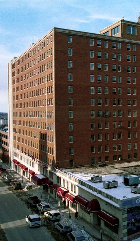 The 83-year-old Eastland Park Hotel, which has Portland’s only rooftop lounge, towers over Congress Square in the heart of the city’s arts district.
