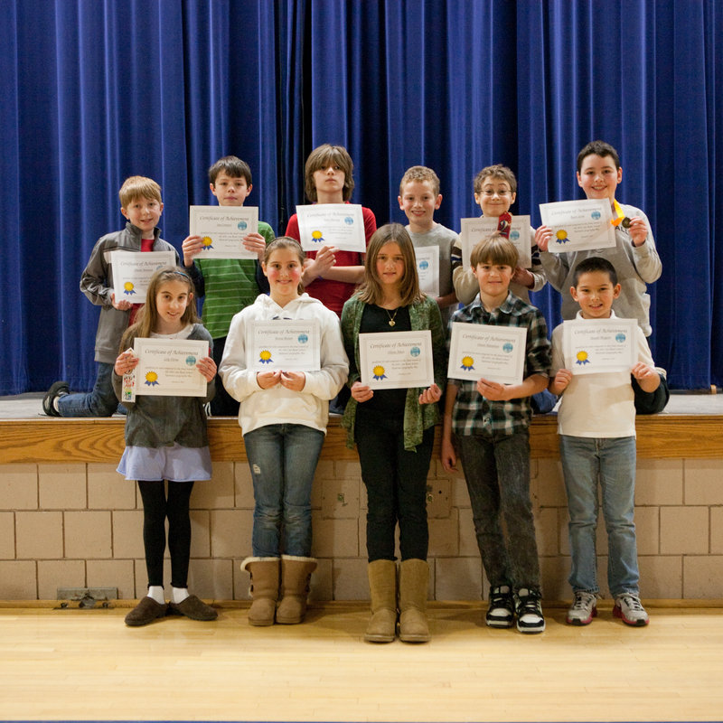 Finalists for the Sea Road School National Geographic Bee in Kennebunk are, from left, front, Lily Verna, Britta Brown, Olivia Aiken, Owen Manahan and Joe Bergeon; rear, David Amoroso, Ian Connors, Kyle Mooney, Jackson Humphrey, Nate Durham and Ryan Scott.