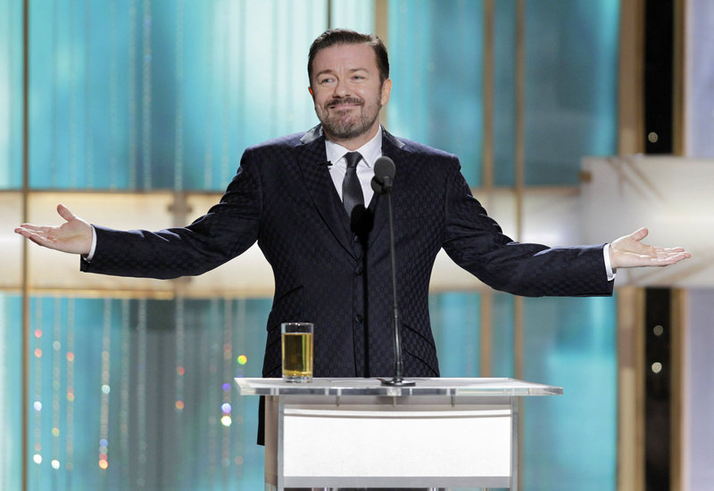 Ricky Gervais won't hesitate to throw in a barb or two about celebrity relationship drama.