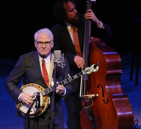 Tickets to Steve Martin's May 18 appearance with the Steep Canyon Rangers at Merrill Auditorium go on sale Monday.