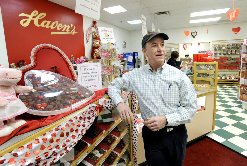 Andy Charles, who bought Haven’s Candies in 2001, is a former submariner who had no prior experience in the candy industry.