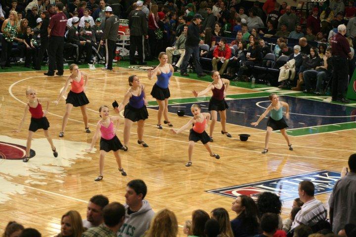 Dancers from Drouin Dance Center of Westbrook perform the halftime show at the Maine Red Claws Game Jan. 30. The dance center also performed there last year.