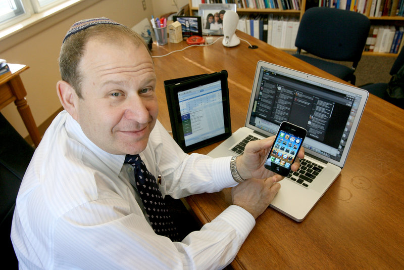 Rabbi Philip Warmflash in Melrose Park, Pa., says using Twitter and Facebook “does what clergy have always done – it creates and sustains relationships.”