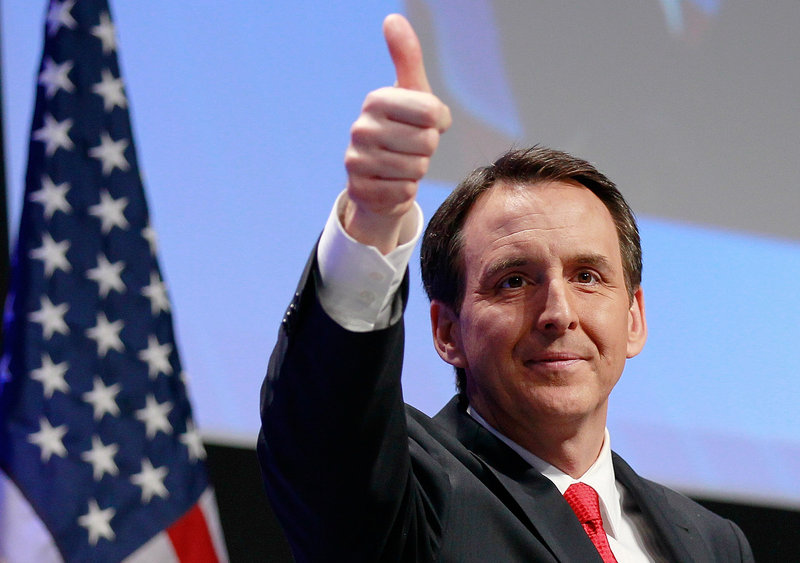 Former Minnesota Gov. Tim Pawlenty gives thumbs up after speaking at the Conservative Political Action Conference. “We need to restore the American dream by restoring American common sense,” he said.
