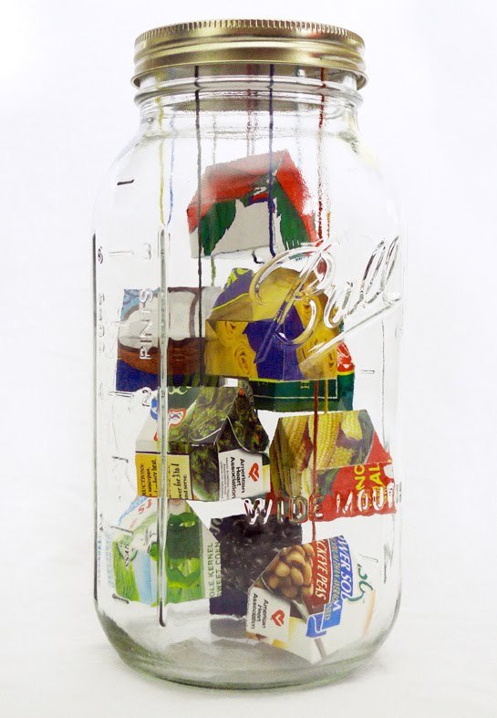 “Larder” by Lisa Dahl, from “The Jar Project,” in the former Whitney Art Works.