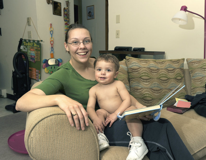 Becki Ver Sluis and her young son, Paris Knight, now enjoy the comfort and security of a Portland apartment. Ver Sluis is part of a city program that used federal stimulus money to get housing for more than 800 people.