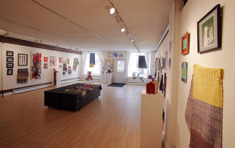 The exhibit space at Harlow Gallery in Hallowell.