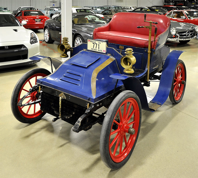 The 1902 Autocar shines at the Portland Motor Club, where it was recently moved from a Biddeford garage where it was stored for nearly 20 years.