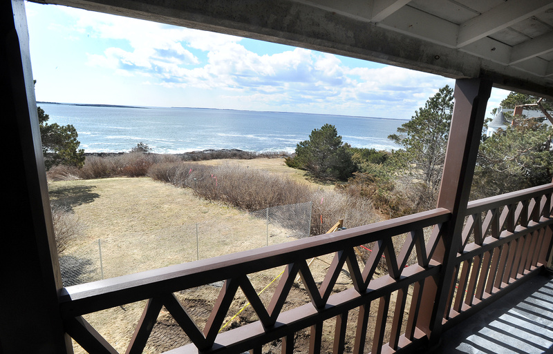 A view from the second-story porch at the Homer studio