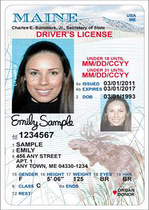 The new design for the Maine State Driver's License and State ID will have a vertical license for people under 21.