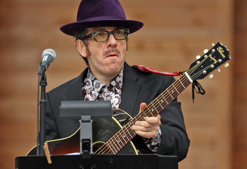 Elvis Costello performs in 2009, in Cary, N.C.