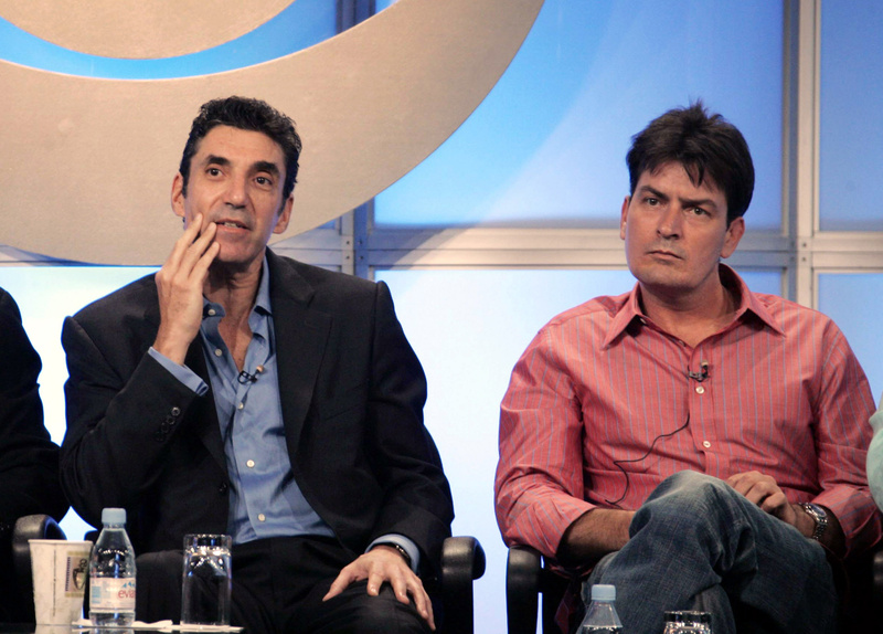 Last week, CBS and Warner Brothers pulled the plug on "Two and a Half Men" after its star, Charlie Sheen, right, issued a barrage of remarks critical of Chuck Lorre, left, the comedy's producer. On Monday, Sheen said he’s fueled by “violent hatred” of his bosses, claimed to have kicked drugs at home and demanded $3 million an episode to return to work.