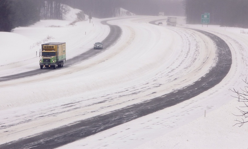 A truck and a car travel northbound on a nearly empty Maine Turnpike during a recent snowstorm. Questions still linger about the Maine Turnpike Authority, and will not be resolved by a change at the top.