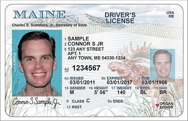 The new design for the Maine State Driver's License.