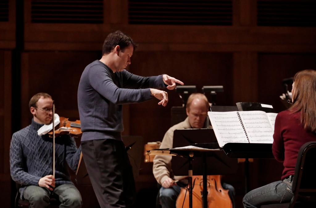 Robert Moody directs a rehearsal of the Portland Symphony Orchestra. He announced the orchestra's 2011-12 concert schedule on Thursday.