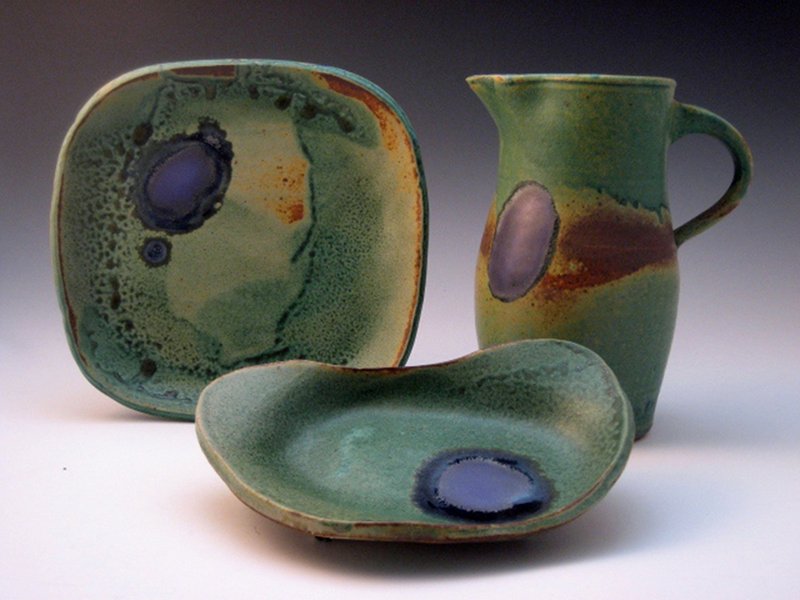 Cathie Cantara's pottery is part of the Winter Clay Show and Sale.