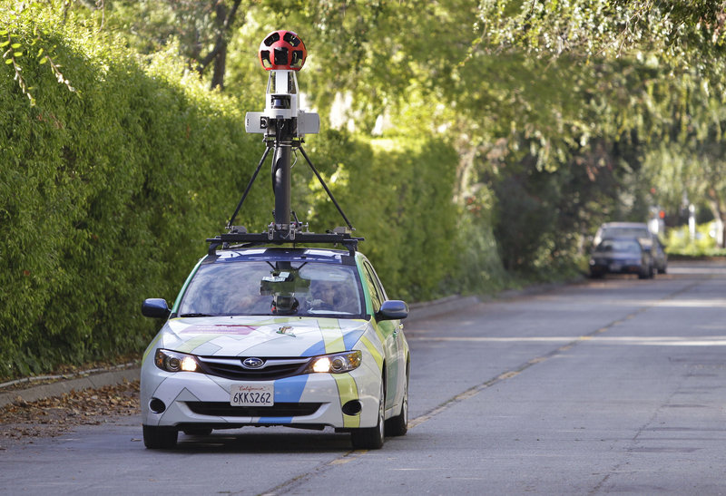A Google car prowls Palo Alto, Calif., streets for Street View images. Now, tricycles are in use, too.