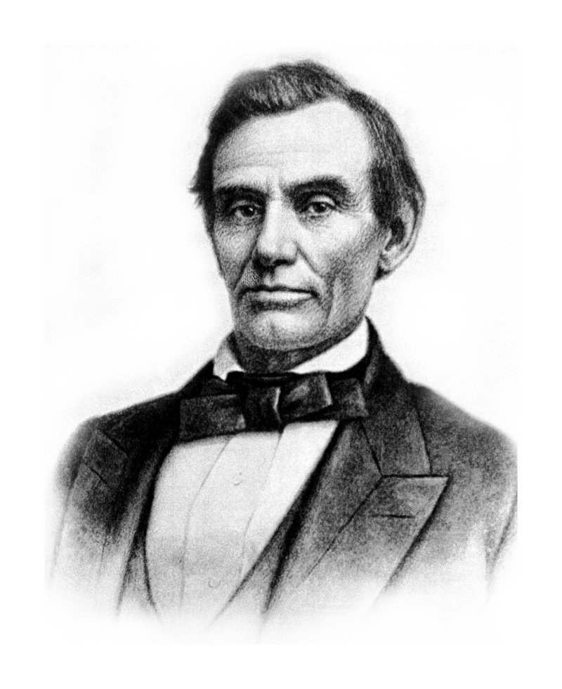 Abraham Lincoln is shown in a photograph by W.A. Thomson made in Monmouth, Ill., in October 1858, on the day of one of his seven debates with Stephen A. Douglas during their U.S. Senate campaign.