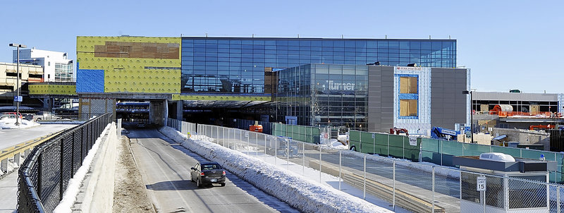 The extent of the expansion to the Portland International Jetport is apparent to travelers arriving via car. The project cost $75 million.
