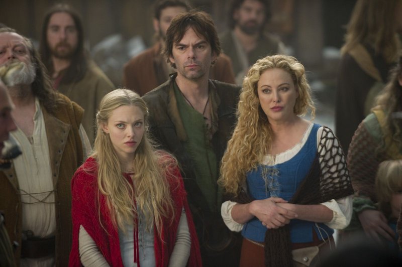 Amanda Seyfried as Valerie, Billy Burke as Cesaire and Virginia Madsen as Suzette in "Red Riding Hood."