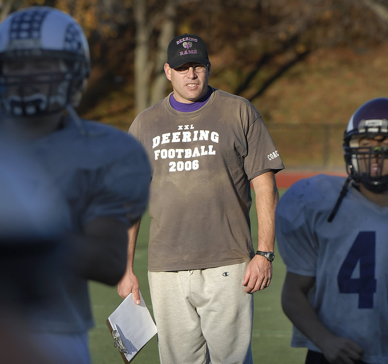 Greg Stilphen has stepped down as Deering High football coach but will remain in his teaching position.