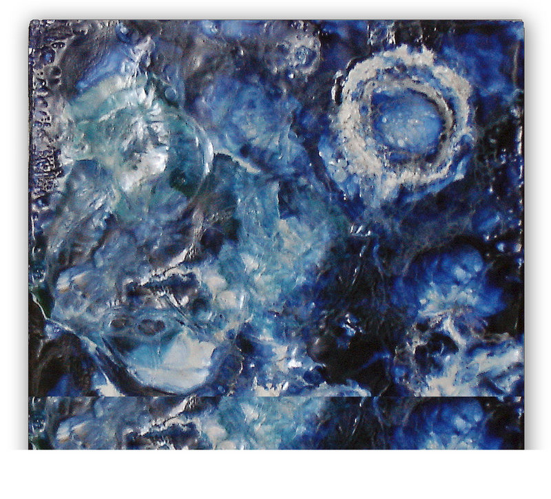 A 12-by-12-inch encaustic painting by a Greely High School student on view at 317 Main St. in Yarmouth.