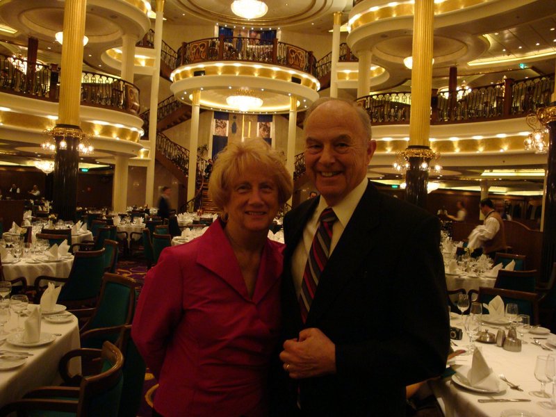 Morrell York and his wife, Judie, pose during a cruise to the eastern Caribbean in 2005. He also enjoyed flying his plane.