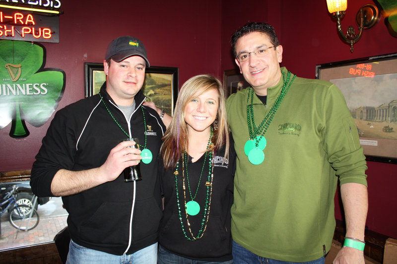 the volunteer live auction team, which included Brian DeVinney of Nappi Distributors, Vanessa Lins of Shipyard Brewing and Paul Sottery of Shipyard Brewing.
