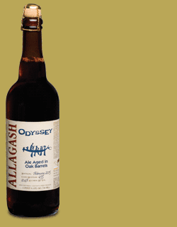 Allagash Odyssey, an oak-barrel-aged wheat beer with 10 percent alcohol