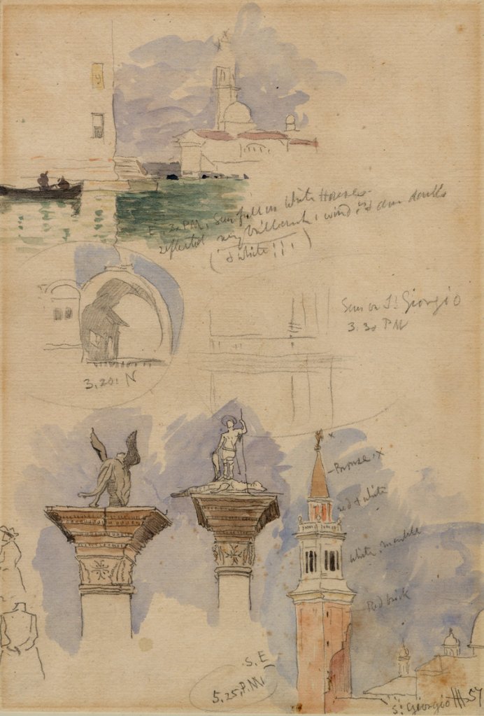 "Venetian Architectural Studies with Color Annotations" by James Holland, 1857.