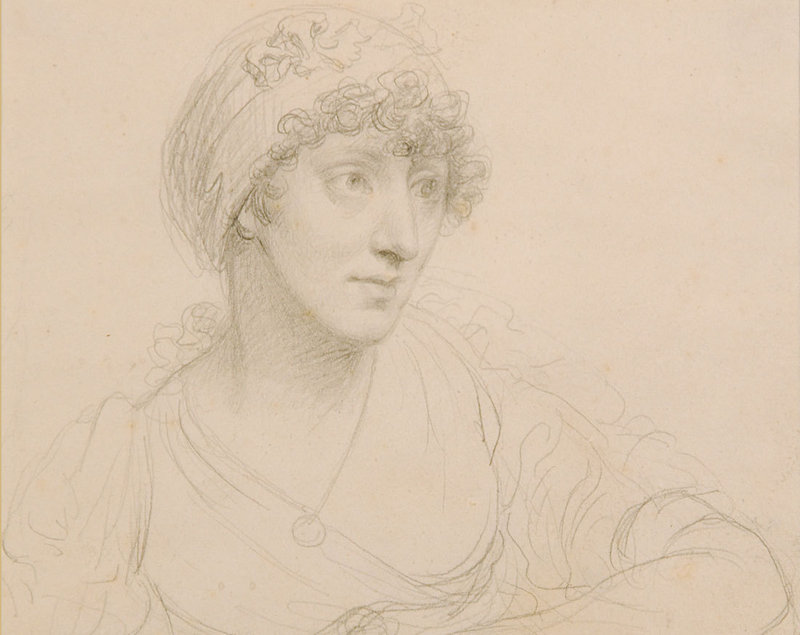 “Mind to Hand: Drawings from the Farnsworth,” which includes John Trumbull’s circa 1803 pencil “Portrait of the Artist’s Wife,” continues through April 3 at the Farnsworth Art Museum in Rockland.