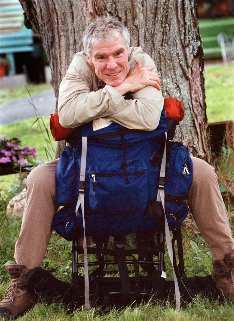 Jacques d’Amboise was photographed in 1999 in Andover as he made ready to hike the Appalachian Trail to raise funds for his National Dance Institute.