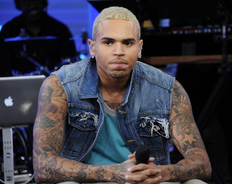 Chris Brown appears on the program “Good Morning America” on Tuesday in New York.
