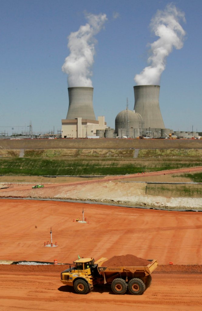 Construction of new nuclear power plants, like this one near the existing Plant Vogtle in Georgia, continues as Japan copes with nuclear disaster.