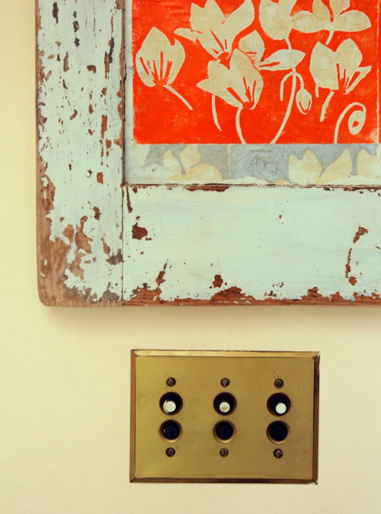 Old push-button light switches.