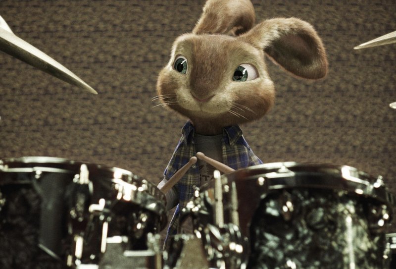 The Easter bunny, voiced by Russell Brand, marches to the beat of a different drummer in "Hop."